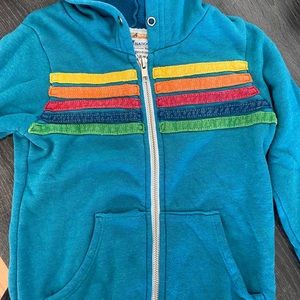 Aviator Nation kids zip up sweatshirt- size 4-Teal